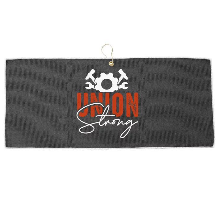 Union Strong Labor Day Gift Large Microfiber Waffle Golf Towel