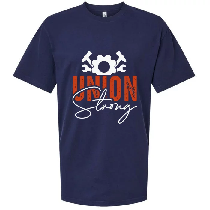 Union Strong Labor Day Gift Sueded Cloud Jersey T-Shirt