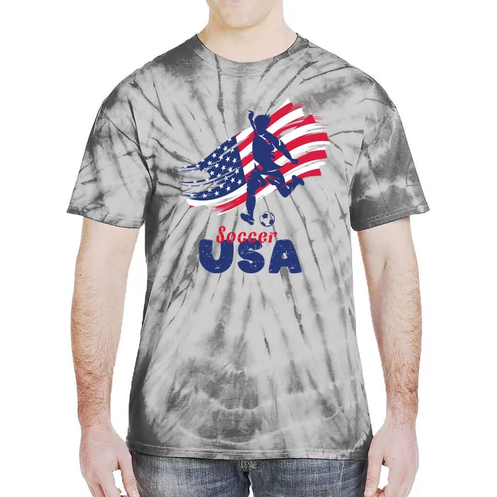 USA Soccer Lovers, Player The Team Shirt Soccer USA Flag Tie-Dye T-Shirt