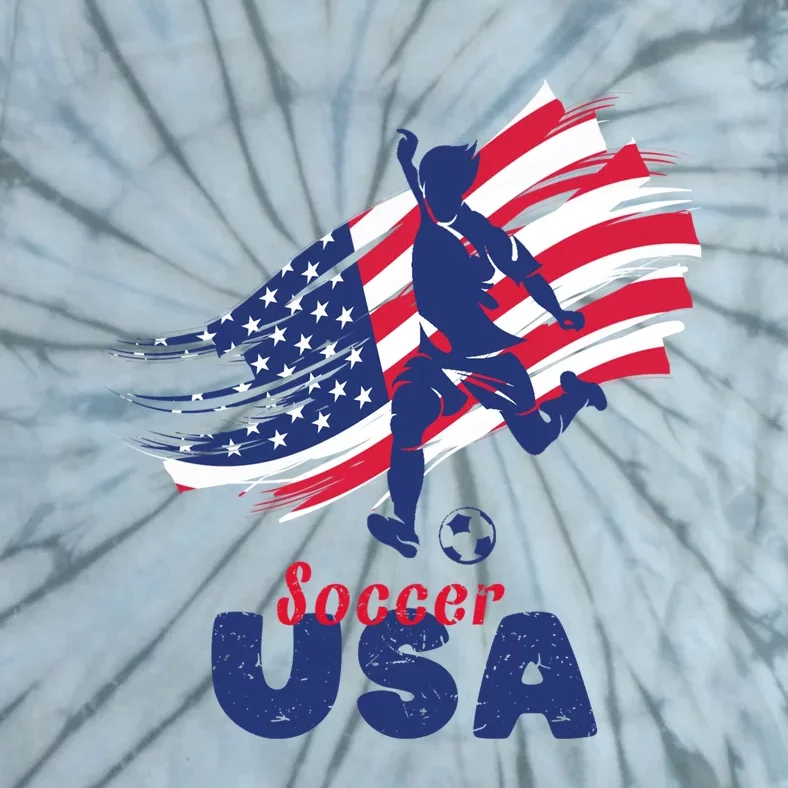 USA Soccer Lovers, Player The Team Shirt Soccer USA Flag Tie-Dye T-Shirt