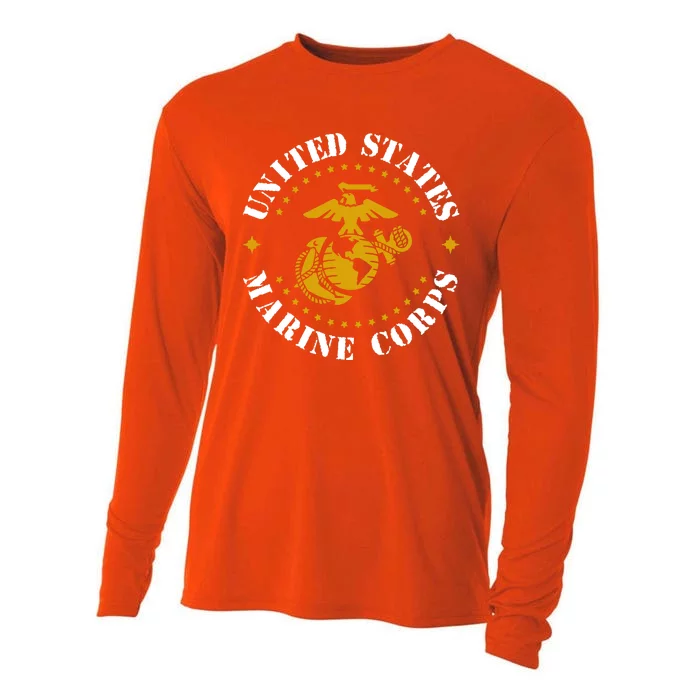 United States Marine Corps Logo Cooling Performance Long Sleeve Crew