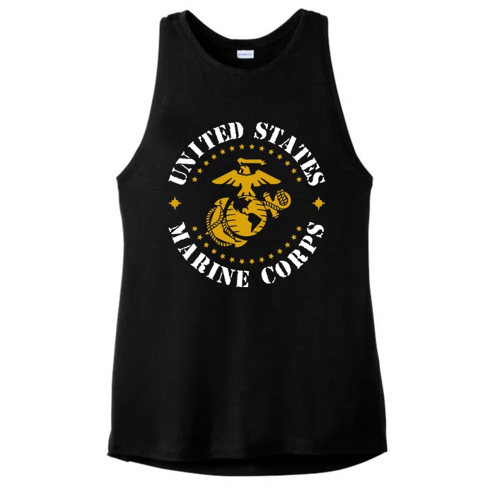 United States Marine Corps Logo Ladies Tri-Blend Wicking Tank