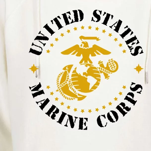 United States Marine Corps Logo Womens Funnel Neck Pullover Hood