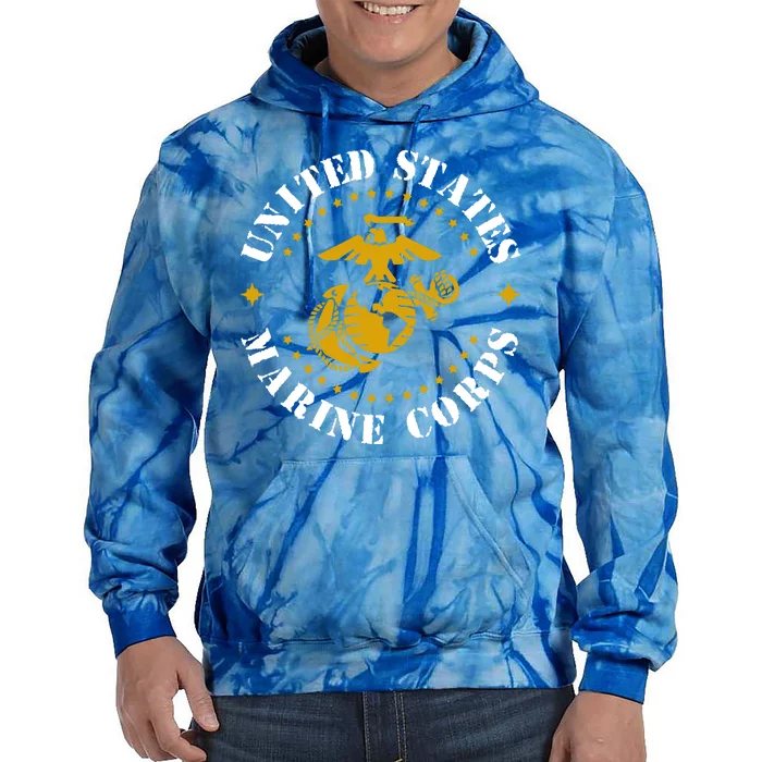 United States Marine Corps Logo Tie Dye Hoodie