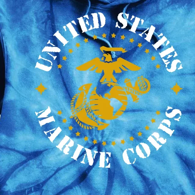 United States Marine Corps Logo Tie Dye Hoodie