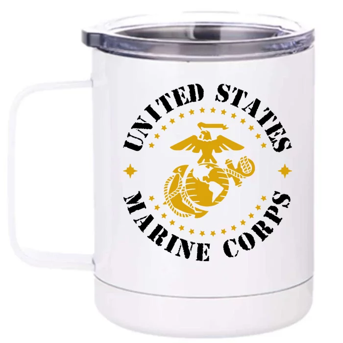 United States Marine Corps Logo Front & Back 12oz Stainless Steel Tumbler Cup