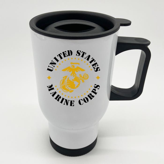 United States Marine Corps Logo Front & Back Stainless Steel Travel Mug