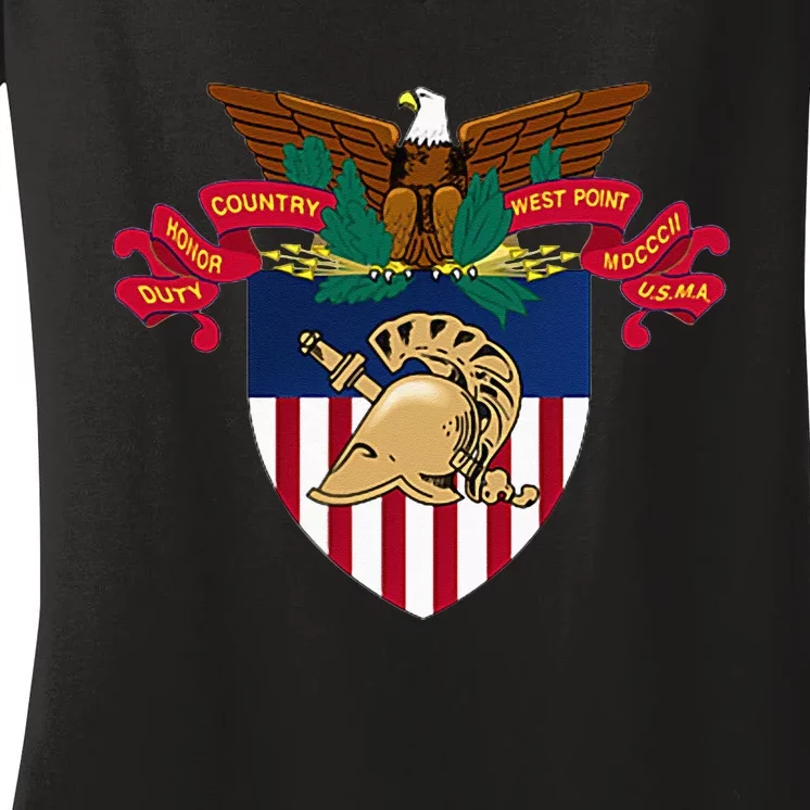 United States Military Academy USMA Army West Point Women's V-Neck T-Shirt