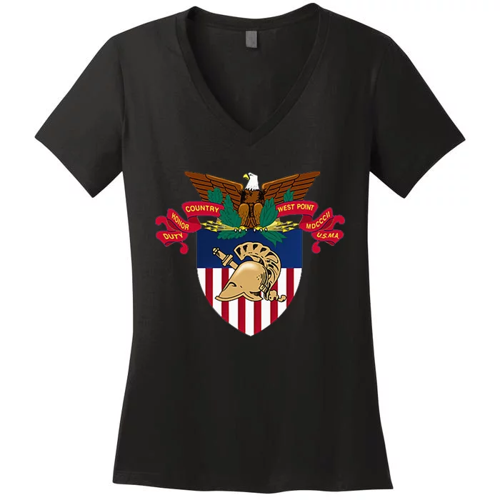 United States Military Academy USMA Army West Point Women's V-Neck T-Shirt