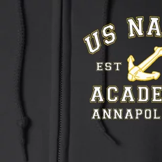 United States Naval Academy Annapolis Md Full Zip Hoodie