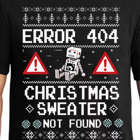 Ugly Sweater Not Found Error 404 Computer Funny Christmas Pajama Set