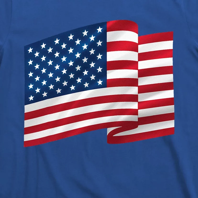 United States Of America Flag Waving T-Shirt