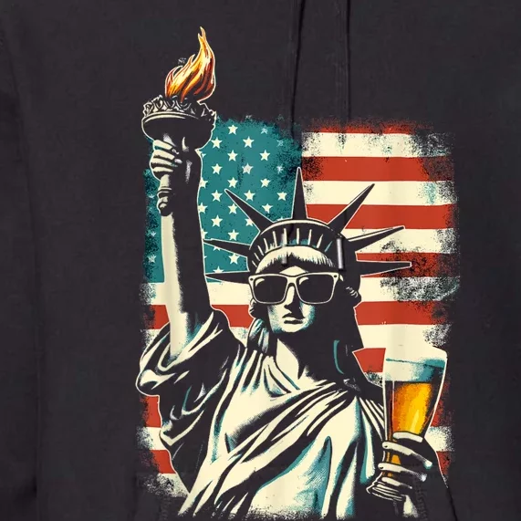 Usa Statue Of Liberty 4th Of July Party Beer Funny Patriotic Premium Hoodie