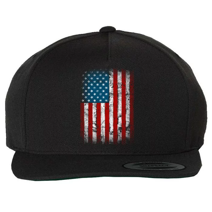 United States Of America Flag Distressed Patriotic Usa Flag Cool Gift Wool Snapback Cap