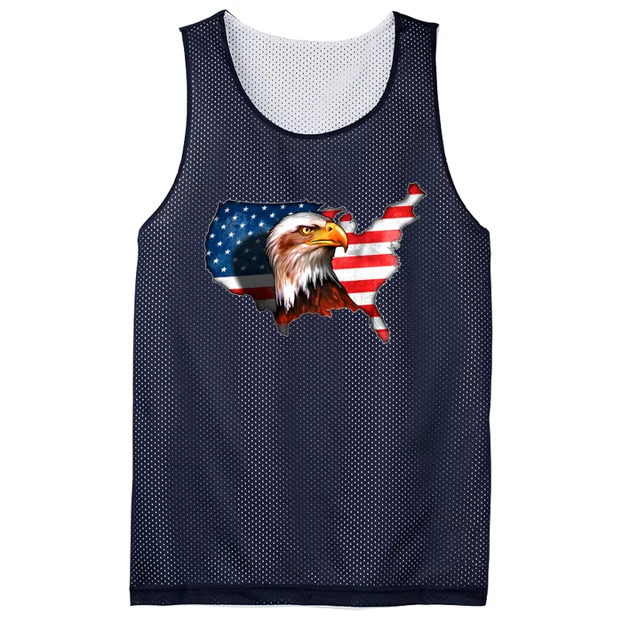 United States Of America Bald Eagle Mesh Reversible Basketball Jersey Tank