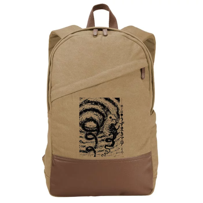 Uzumaki Spiral Obsession Swirl Cotton Canvas Backpack