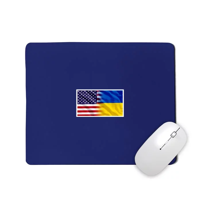 United States Of America I Stand With Ukraine Flag Support Mousepad