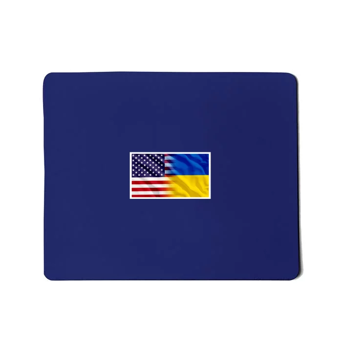 United States Of America I Stand With Ukraine Flag Support Mousepad