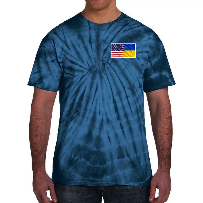 United States Of America I Stand With Ukraine Flag Support Tie-Dye T-Shirt