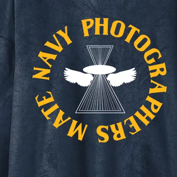 United States Of America Navy Photographer's Mate Insignia Gift Hooded Wearable Blanket