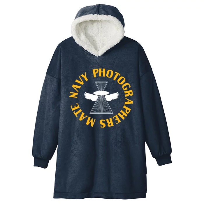 United States Of America Navy Photographer's Mate Insignia Gift Hooded Wearable Blanket