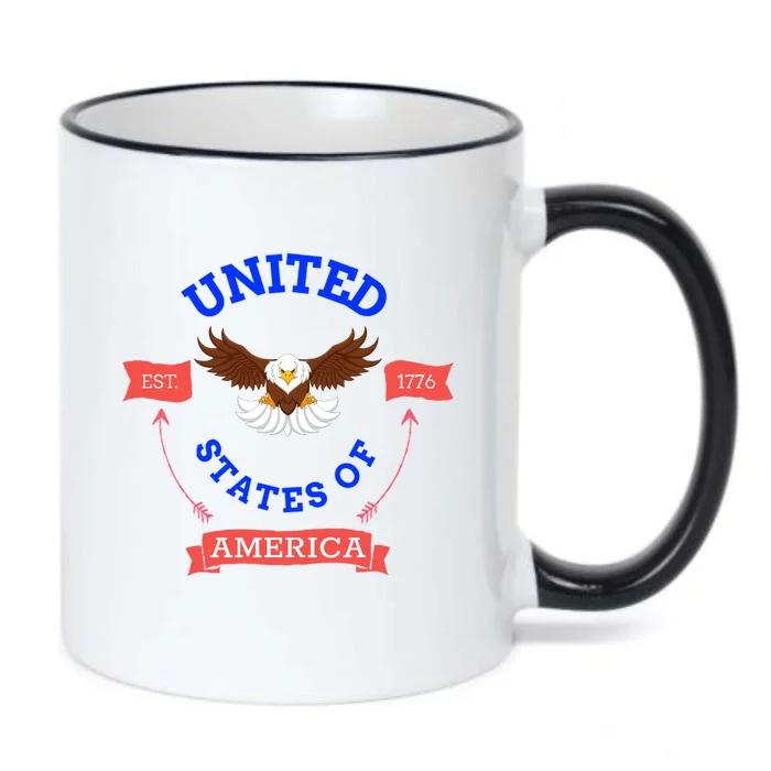 United States Of America Est 1776 Gift Black Color Changing Mug