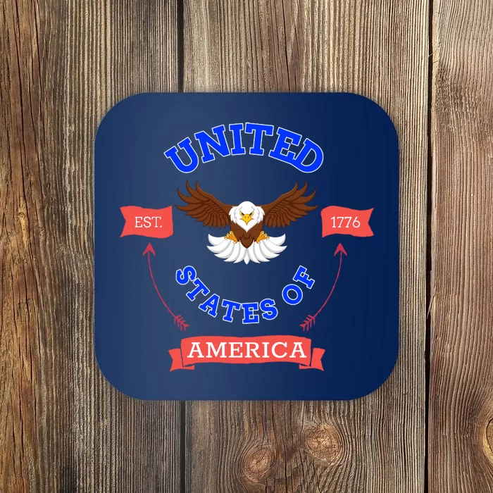 United States Of America Est 1776 Gift Coaster