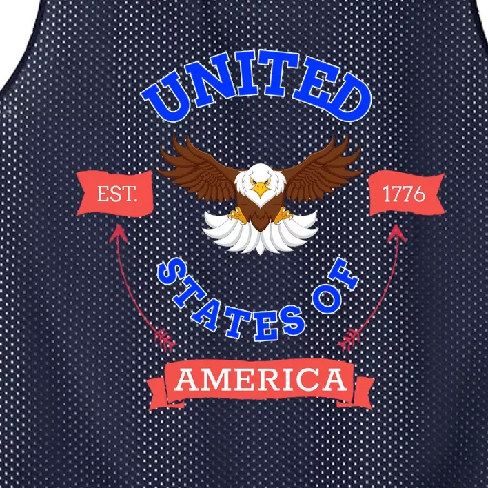 United States Of America Est 1776 Gift Mesh Reversible Basketball Jersey Tank