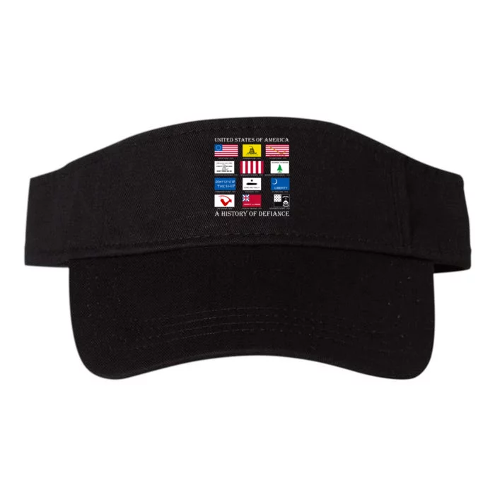 United States Of America History Flags Of Defiance Valucap Bio-Washed Visor