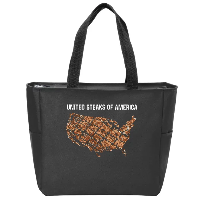 United Steaks Of America Map Zip Tote Bag