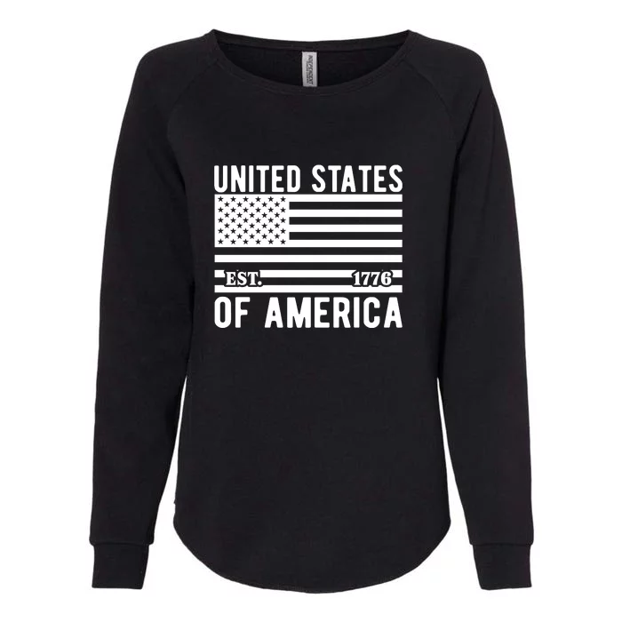 United States Of America Est !776 Memorial Day Gift Womens California Wash Sweatshirt