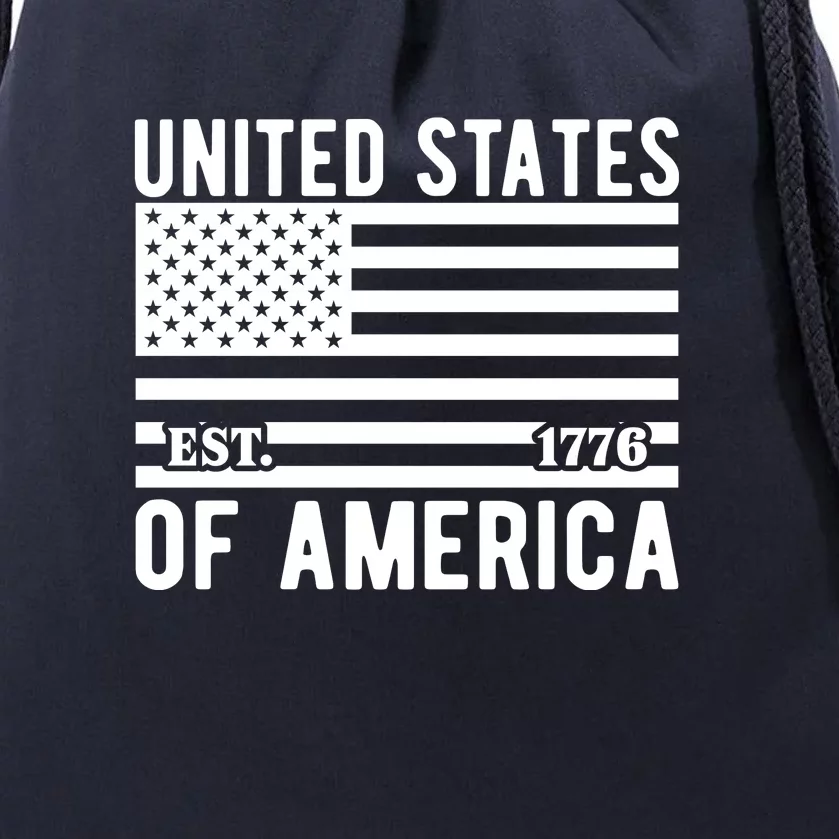 United States Of America Est !776 Memorial Day Gift Drawstring Bag