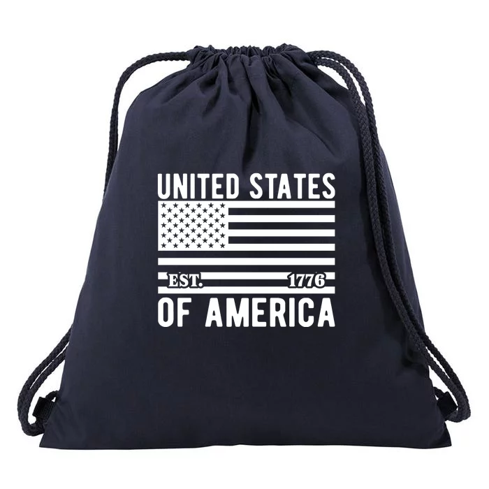 United States Of America Est !776 Memorial Day Gift Drawstring Bag