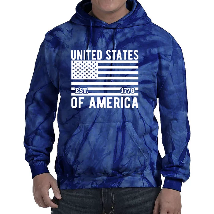 United States Of America Est !776 Memorial Day Gift Tie Dye Hoodie