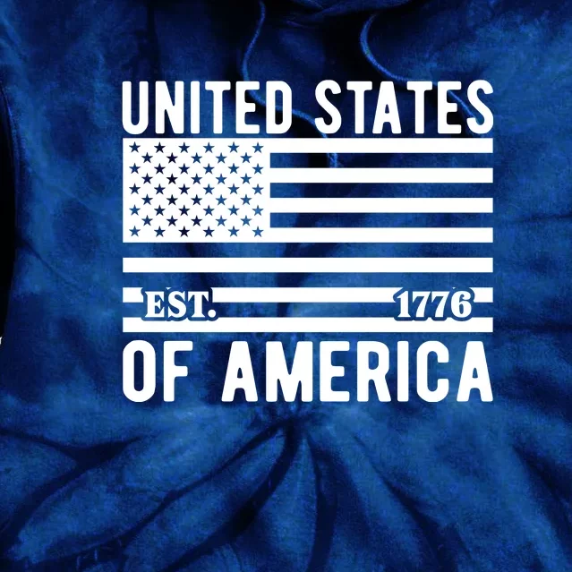 United States Of America Est !776 Memorial Day Gift Tie Dye Hoodie