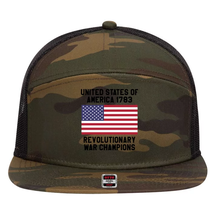 Unites States Of America 1783 – Revolutionary War Champions 7 Panel Mesh Trucker Snapback Hat