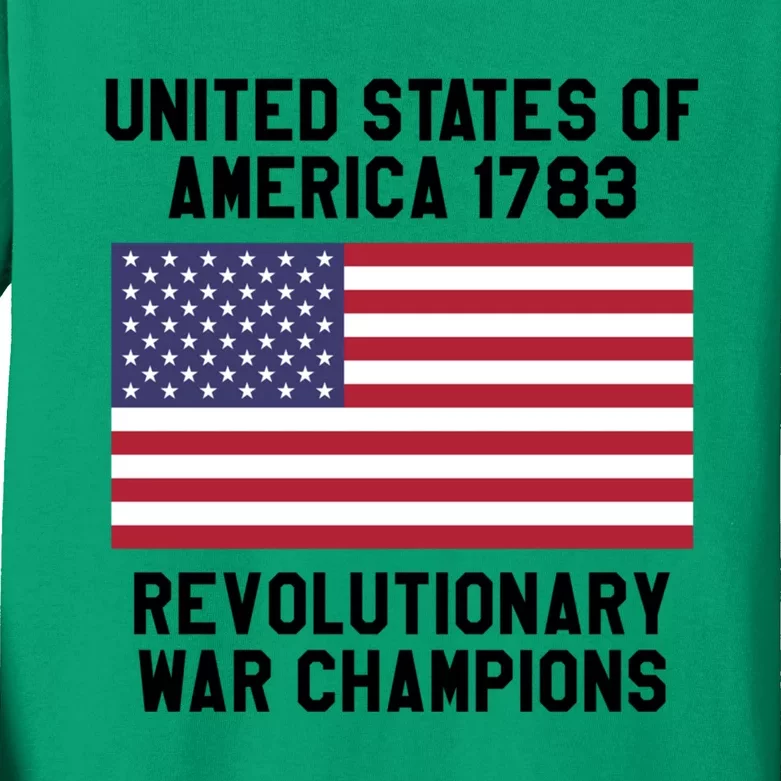 Unites States Of America 1783 – Revolutionary War Champions Kids Long Sleeve Shirt