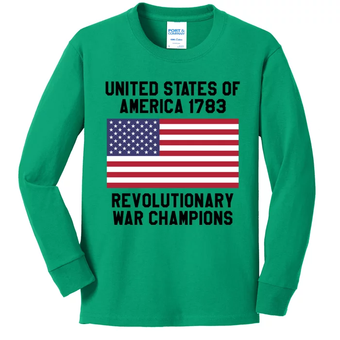 Unites States Of America 1783 – Revolutionary War Champions Kids Long Sleeve Shirt