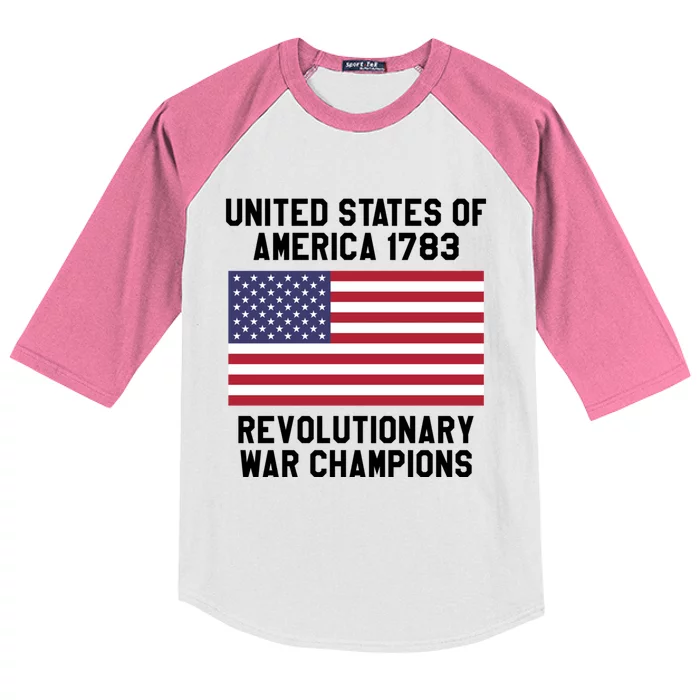 Unites States Of America 1783 – Revolutionary War Champions Kids Colorblock Raglan Jersey