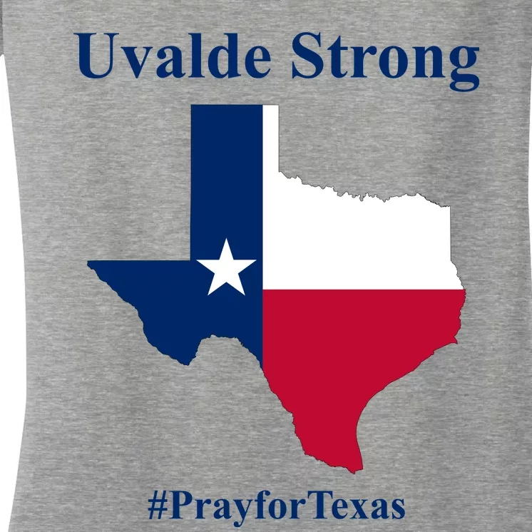 Uvalde Strong Pray For Texas Women's V-Neck T-Shirt