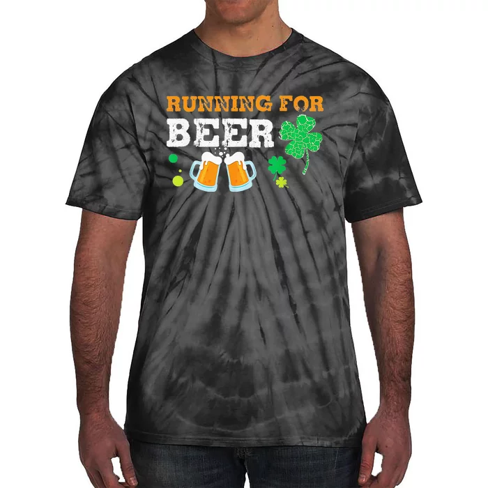 unny St. Patrick's Day Run Running Beer Group Tie-Dye T-Shirt