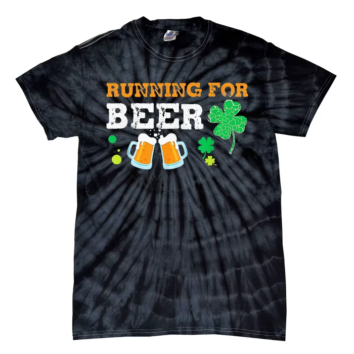 unny St. Patrick's Day Run Running Beer Group Tie-Dye T-Shirt