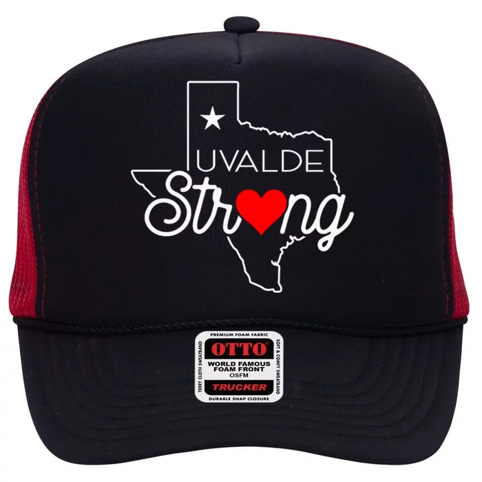 Uvalde Strong Pray For Texas High Crown Mesh Trucker Hat