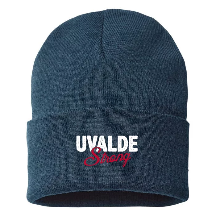 Uvalde Strong Pray For Texas Sustainable Knit Beanie