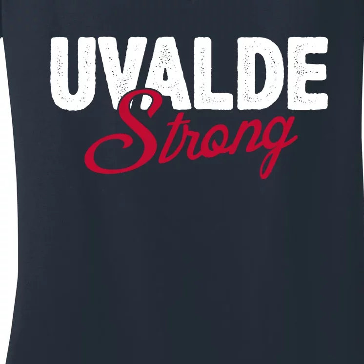 Uvalde Strong Pray For Texas Women's V-Neck T-Shirt