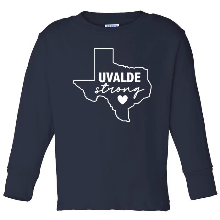 Uvalde Strong Pray For Texas Uvalde Texas Toddler Long Sleeve Shirt