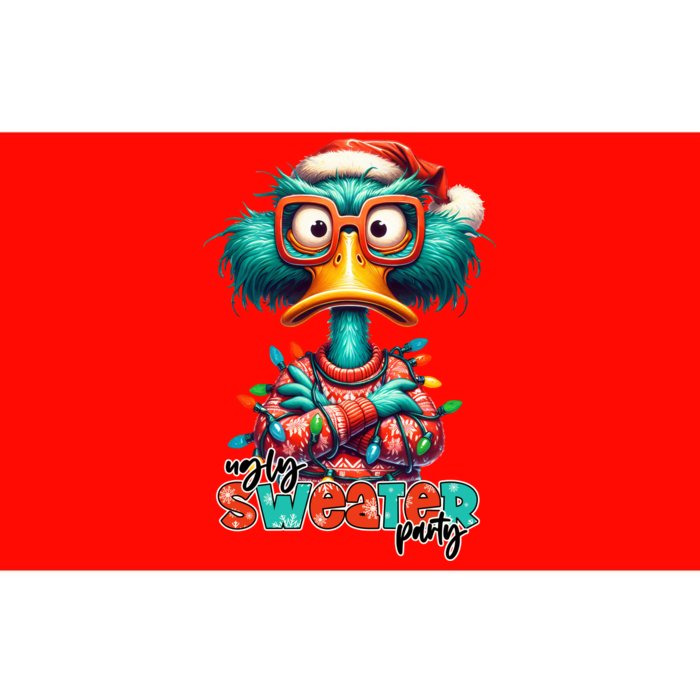 Ugly Sweater Party Funny Sarcastic Grumpy Duck Christmas Bumper Sticker