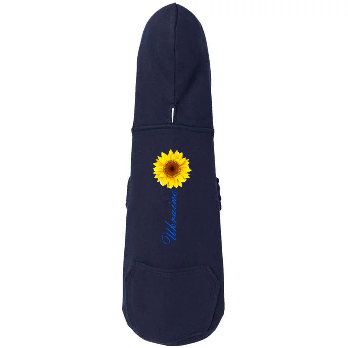 Ukraine Sunflower Peace Stop War Stand With Ukraine Doggie 3-End Fleece Hoodie