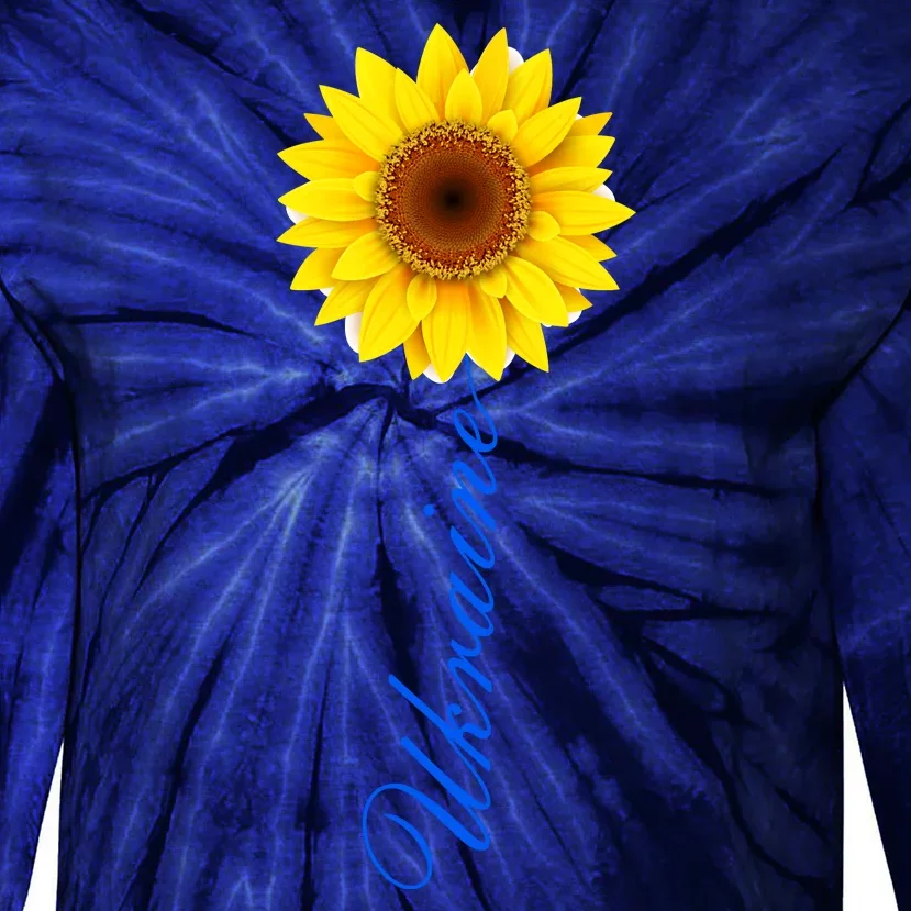 Ukraine Sunflower Peace Stop War Stand With Ukraine Tie-Dye Long Sleeve Shirt