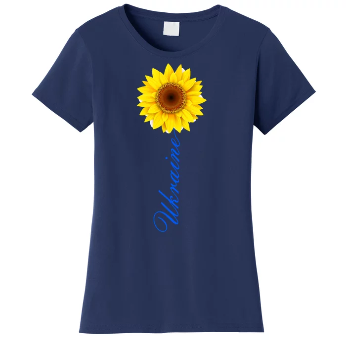 Ukraine Sunflower Peace Stop War Stand With Ukraine Women's T-Shirt